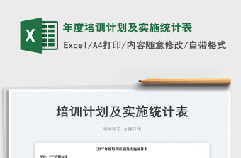 2022年度培訓計劃及實施統計表免費下載