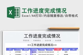 2023工作進度完成情況免費下載