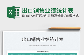 2023出口銷(xiāo)售業(yè)績(jī)統(tǒng)計(jì)表免費(fèi)下載