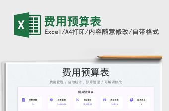 2023費用預(yù)算表免費下載