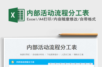 2023內(nèi)部活動流程分工表免費下載