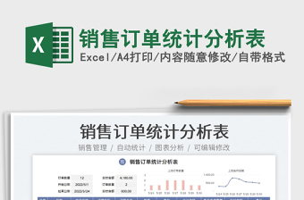 2023銷售訂單統(tǒng)計分析表免費下載