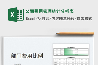 2023公司費(fèi)用管理統(tǒng)計分析表免費(fèi)下載
