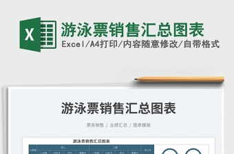 2023游泳票銷(xiāo)售匯總圖表免費(fèi)下載