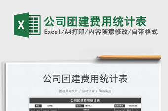 2023公司團(tuán)建費(fèi)用統(tǒng)計(jì)表免費(fèi)下載