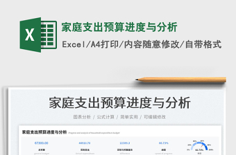 2023家庭支出預算進度與分析免費下載