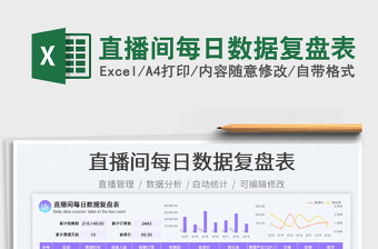 2023直播間每日數(shù)據(jù)復(fù)盤表免費下載