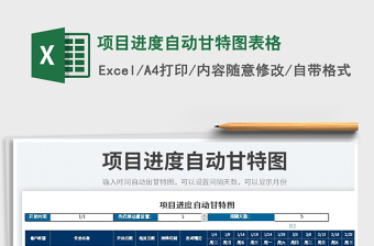 2023項目進度自動甘特圖表格免費下載