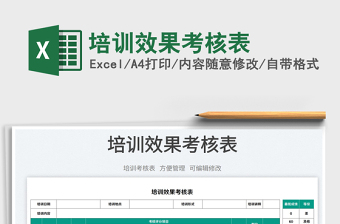 2023培訓效果考核表免費下載