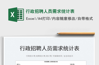 2023行政招聘人員需求統(tǒng)計表免費下載