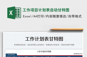 2023工作項目計劃表自動甘特圖免費下載