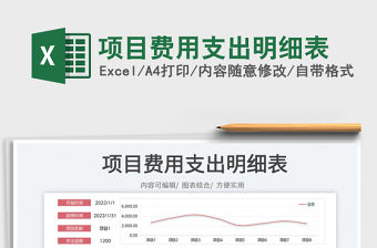 2023項目費用支出明細表免費下載