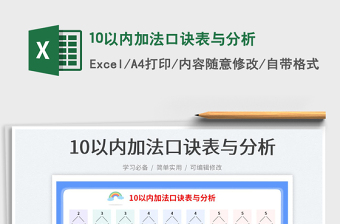 202310以內(nèi)加法口訣表與分析免費(fèi)下載