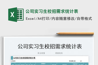 2023公司實習生校招需求統計表免費下載