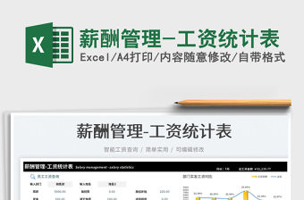 2023薪酬管理-工資統計表免費下載