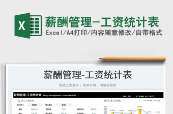 2023薪酬管理-工資統(tǒng)計表免費下載