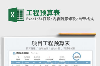 2023工程預算表免費下載