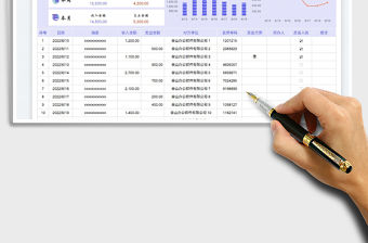 2023財務內賬收入支出記賬表免費下載