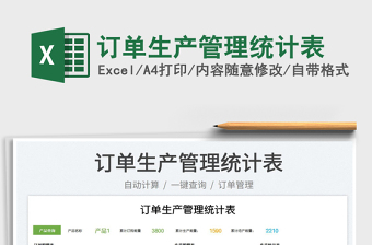 2023訂單生產(chǎn)管理統(tǒng)計表免費下載