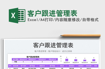 2023客戶跟進管理表免費下載