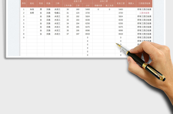 2023工地民工工資表免費(fèi)下載