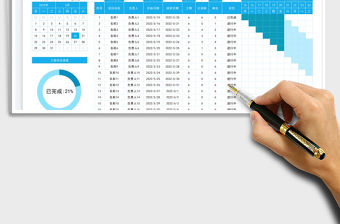 2023工程項目管理表-自動甘特圖免費下載