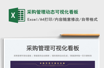 2023采購管理動(dòng)態(tài)可視化看板免費(fèi)下載