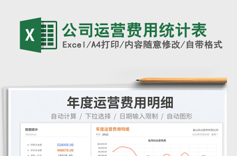 2023公司運營費用統(tǒng)計表免費下載