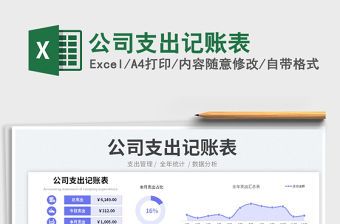 2023公司支出記賬表免費(fèi)下載