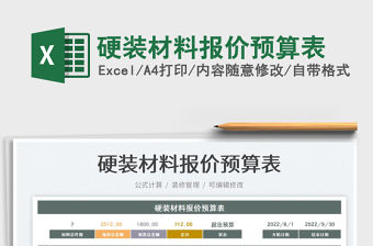 2023硬裝材料報價預算表免費下載