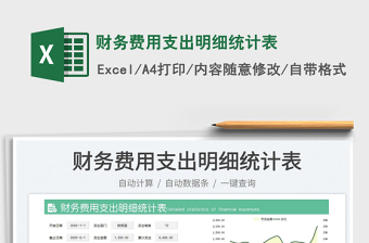 2023財務費用支出明細統(tǒng)計表免費下載
