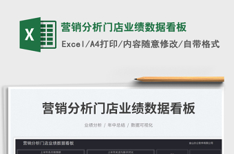 2023營銷分析門店業(yè)績數(shù)據(jù)看板免費下載