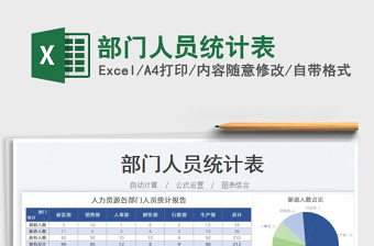 2023部門人員統(tǒng)計表免費下載