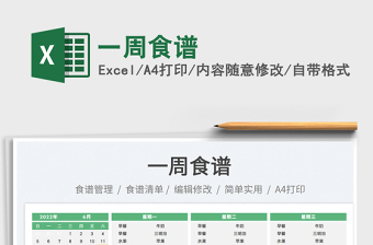 2023一周食譜免費(fèi)下載