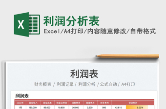 2023利潤分析表免費下載