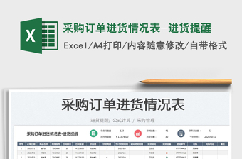 2023采購訂單進貨情況表-進貨提醒免費下載