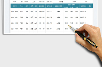 2023汽车售后服务记录表免费下载