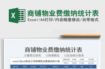 2023商鋪物業(yè)費繳納統(tǒng)計表免費下載