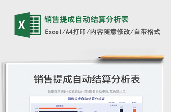 2023銷售提成自動結(jié)算分析表免費下載