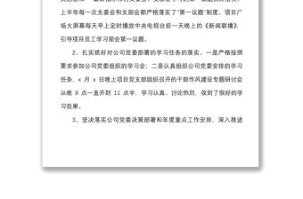 2篇2022年上半年工作總結(jié)含項(xiàng)目黨支部隧道管理站集團(tuán)企業(yè)黨建工作匯報(bào)