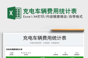 2023充電車輛費用統(tǒng)計表免費下載