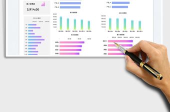 2023銷售業績表-可視化圖表免費下載