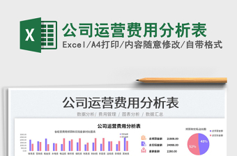 2023公司運營費用分析表免費下載