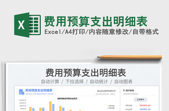 2023費用預(yù)算支出明細表免費下載