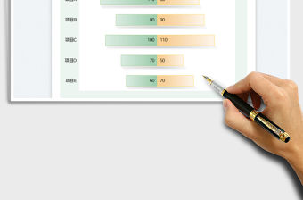 2023銷售業績對比圖-蝴蝶圖免費下載