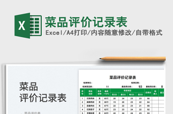 2023菜品評(píng)價(jià)記錄表免費(fèi)下載