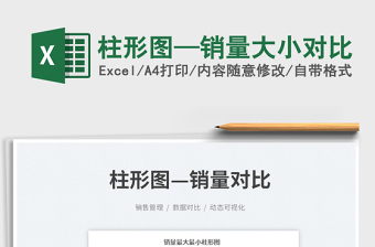 2023柱形圖—銷量大小對比免費下載