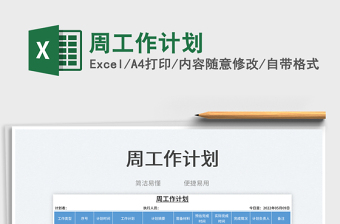 2023周工作計(jì)劃免費(fèi)下載