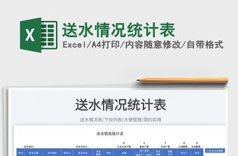 2023送水情況統(tǒng)計(jì)表免費(fèi)下載