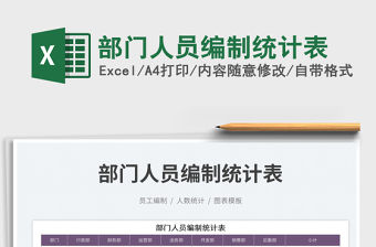 2023部門人員編制統計表免費下載